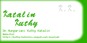 katalin kuthy business card